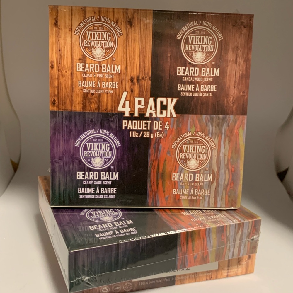 4 pack of Viking beard balms NWT